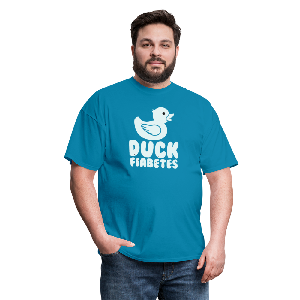 Duck Fiabetes Funny Diabetic Humor Unisex Softyle T-Shirt - turquoise