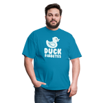 Duck Fiabetes Funny Diabetic Humor Unisex Softyle T-Shirt - turquoise