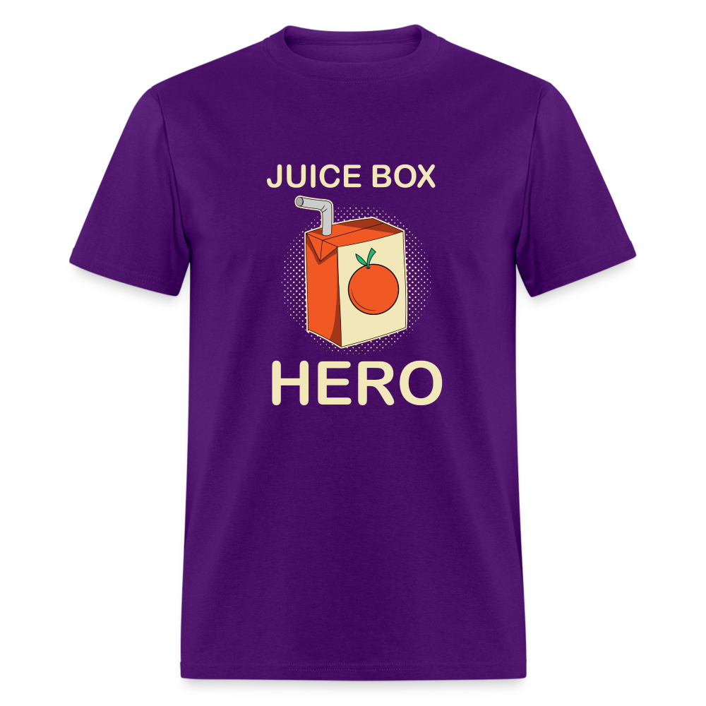 Juice Box Hero Diabetic Humor T1D Funny Unisex Softstyle Adult T-Shirt - purple