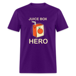 Juice Box Hero Diabetic Humor T1D Funny Unisex Softstyle Adult T-Shirt - purple