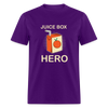 Juice Box Hero Diabetic Humor T1D Funny Unisex Softstyle Adult T-Shirt - purple