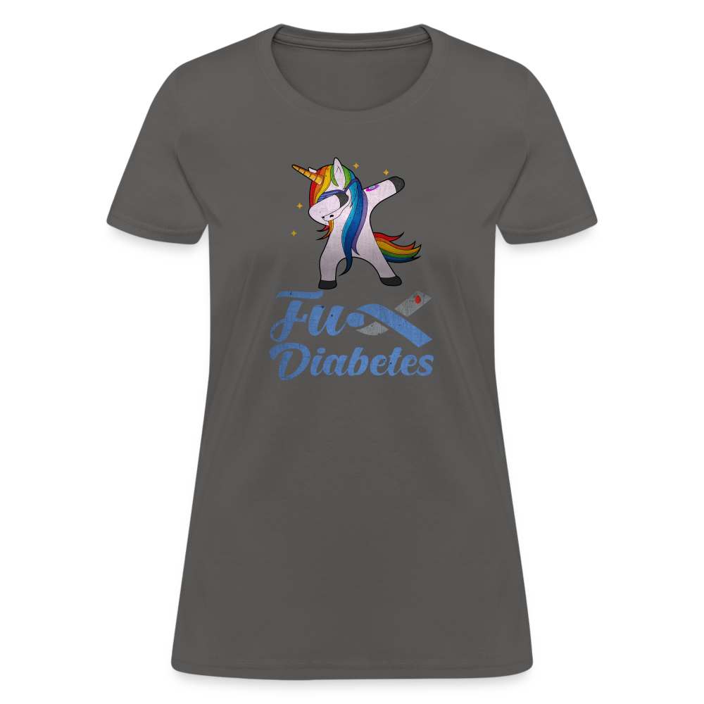 Ladies Fu** Diabetes Humor Premium Women's T-Shirt - charcoal