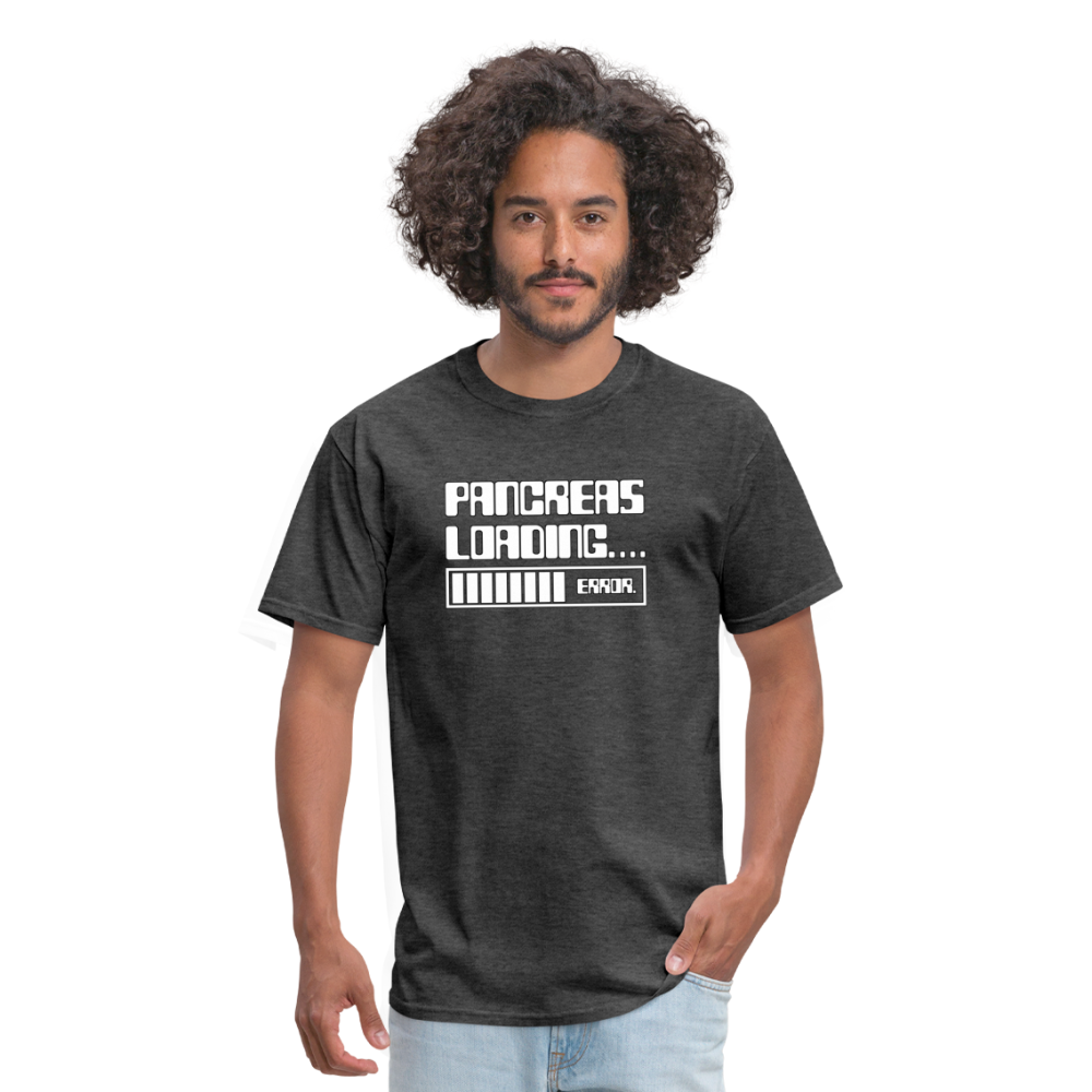 Pancreas Loading Error Humor Diabetes T-Shirt - heather black