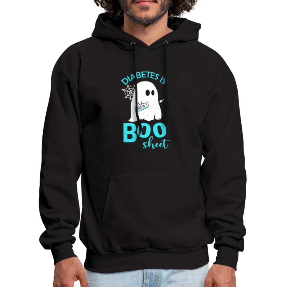 Diabetes Is Boo Sheet Humor Softstyle Unisex Hoodie - black