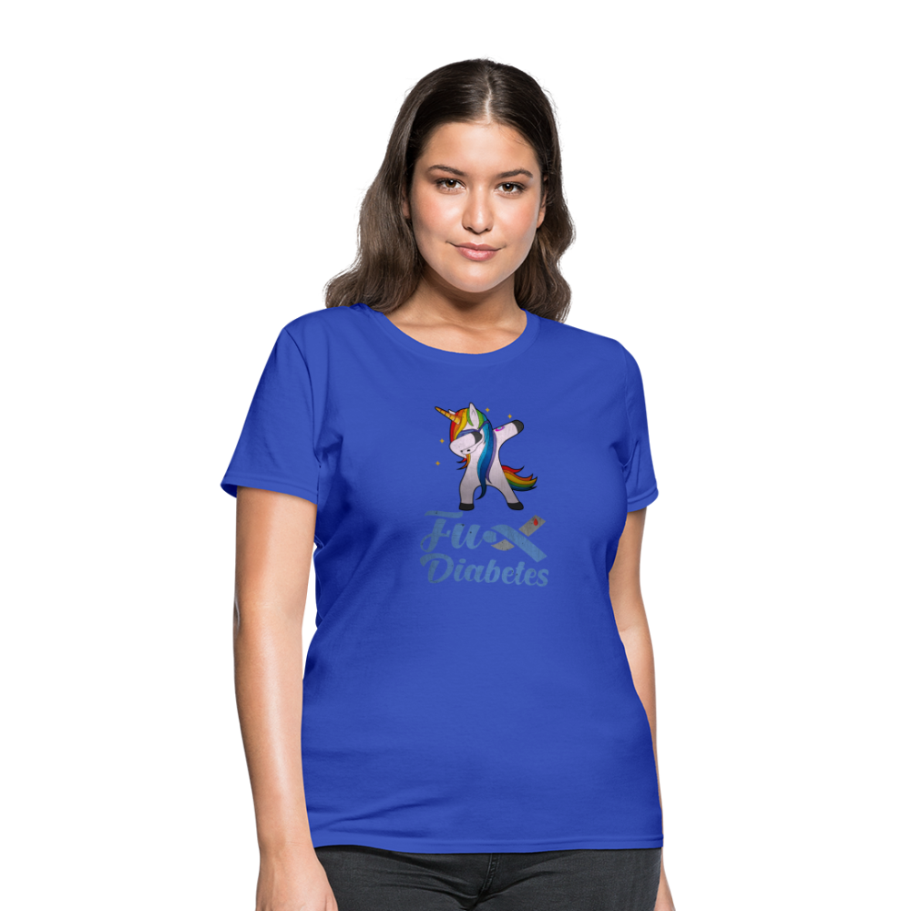 Ladies Fu** Diabetes Humor Premium Women's T-Shirt - royal blue