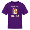 Juice Box Hero Diabetic Humor Kids Softstyle Premium T-Shirt - purple