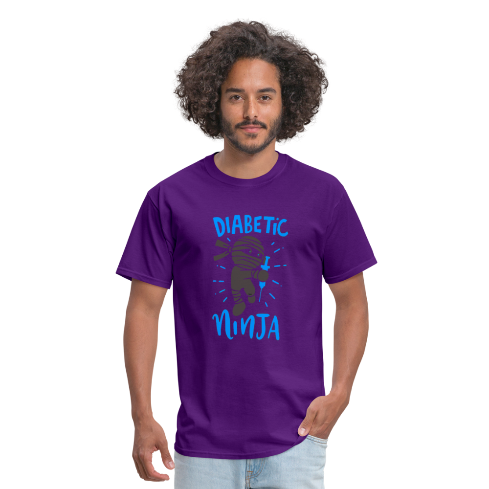 Diabetic Ninja Adult Premium Softstyle Unisex T-Shirt - purple