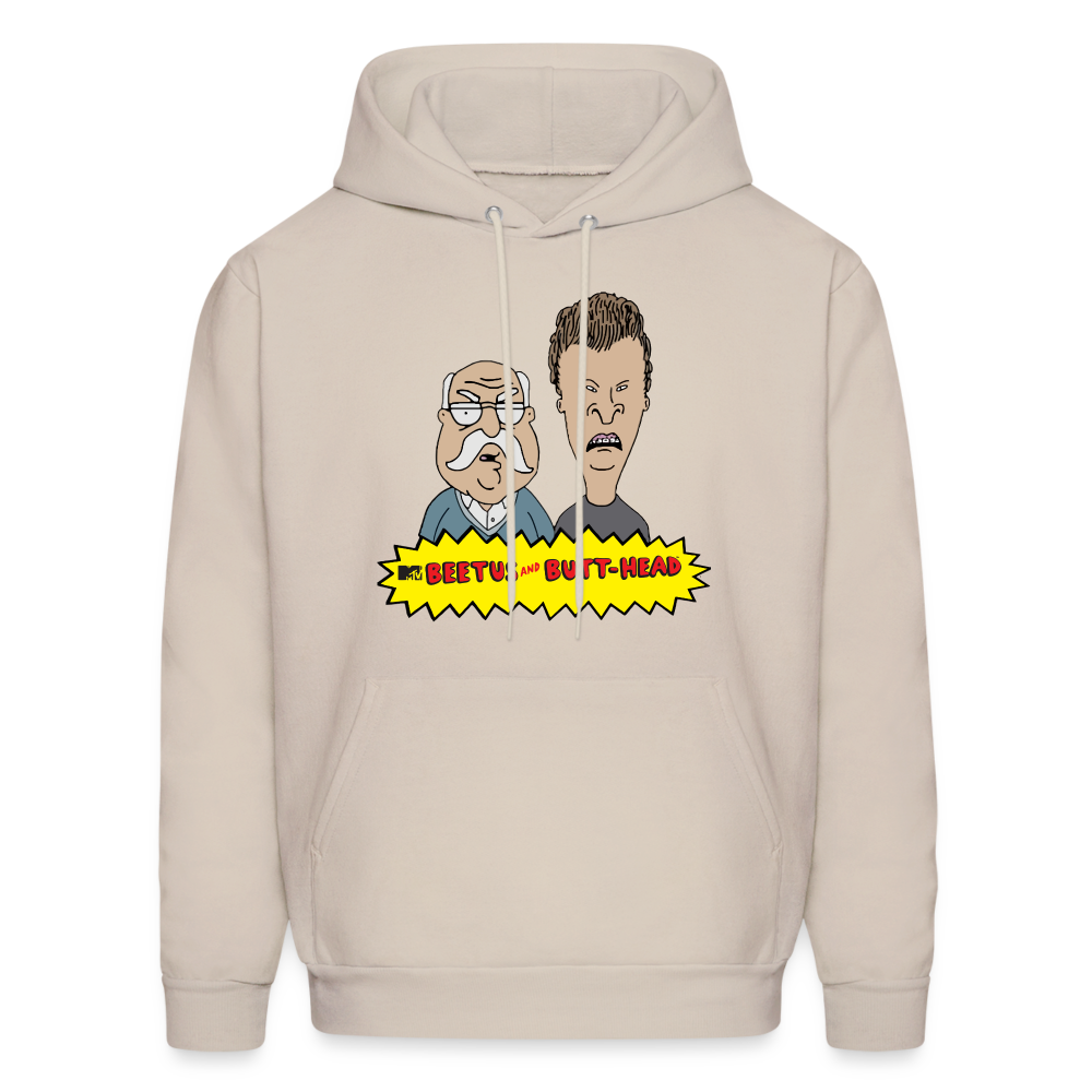 Beetus and Butthead Mashup Adult Unisex Comfort Hoodie - Sand