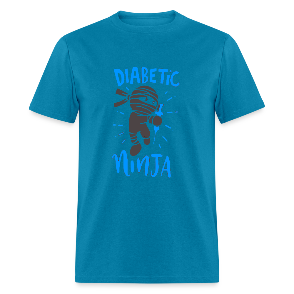 Diabetic Ninja Adult Premium Softstyle Unisex T-Shirt - turquoise