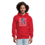 Diabetes Awareness Ribbon Unisex Softstyle Hoodie - red