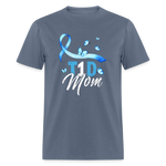 T1D Mom Blue Diabetes Ribbon Awareness Unisex Classic T-Shirt - denim