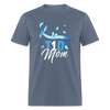 T1D Mom Blue Diabetes Ribbon Awareness Unisex Classic T-Shirt - denim