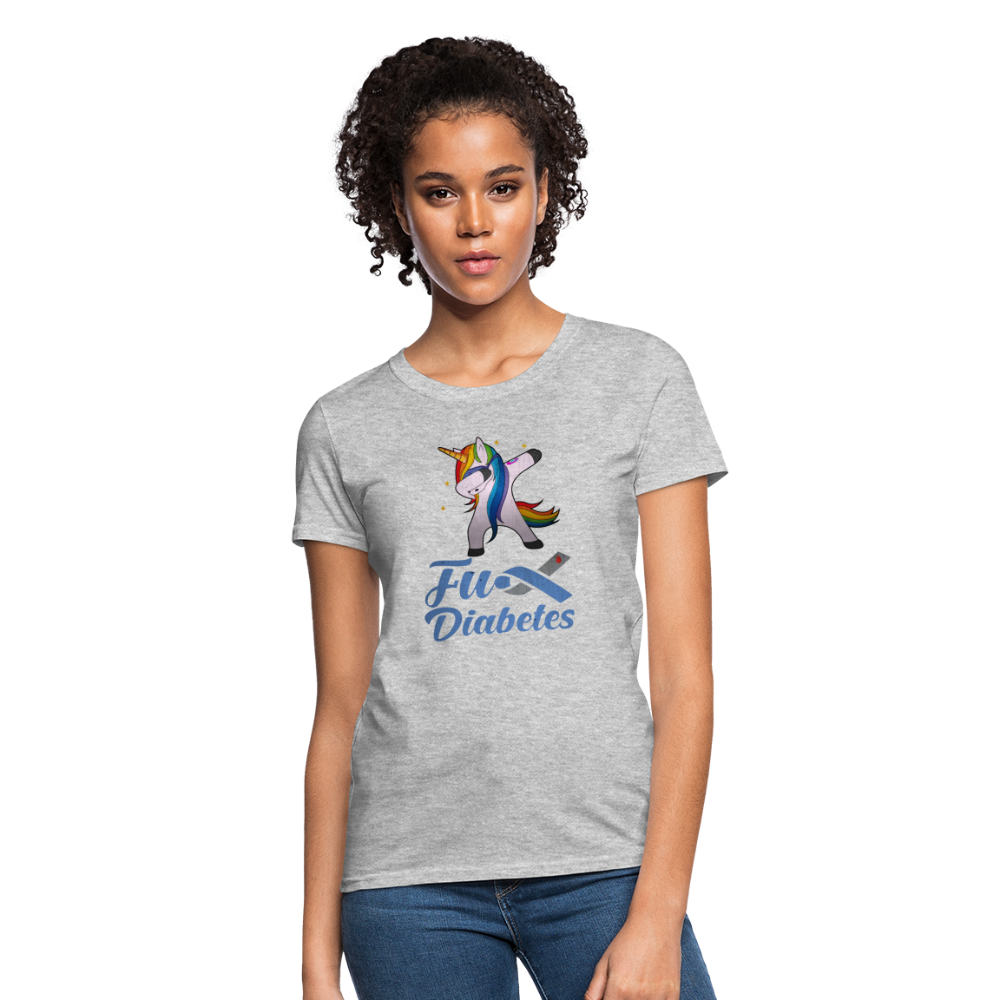 Ladies Fu** Diabetes Humor Premium Women's T-Shirt - heather gray