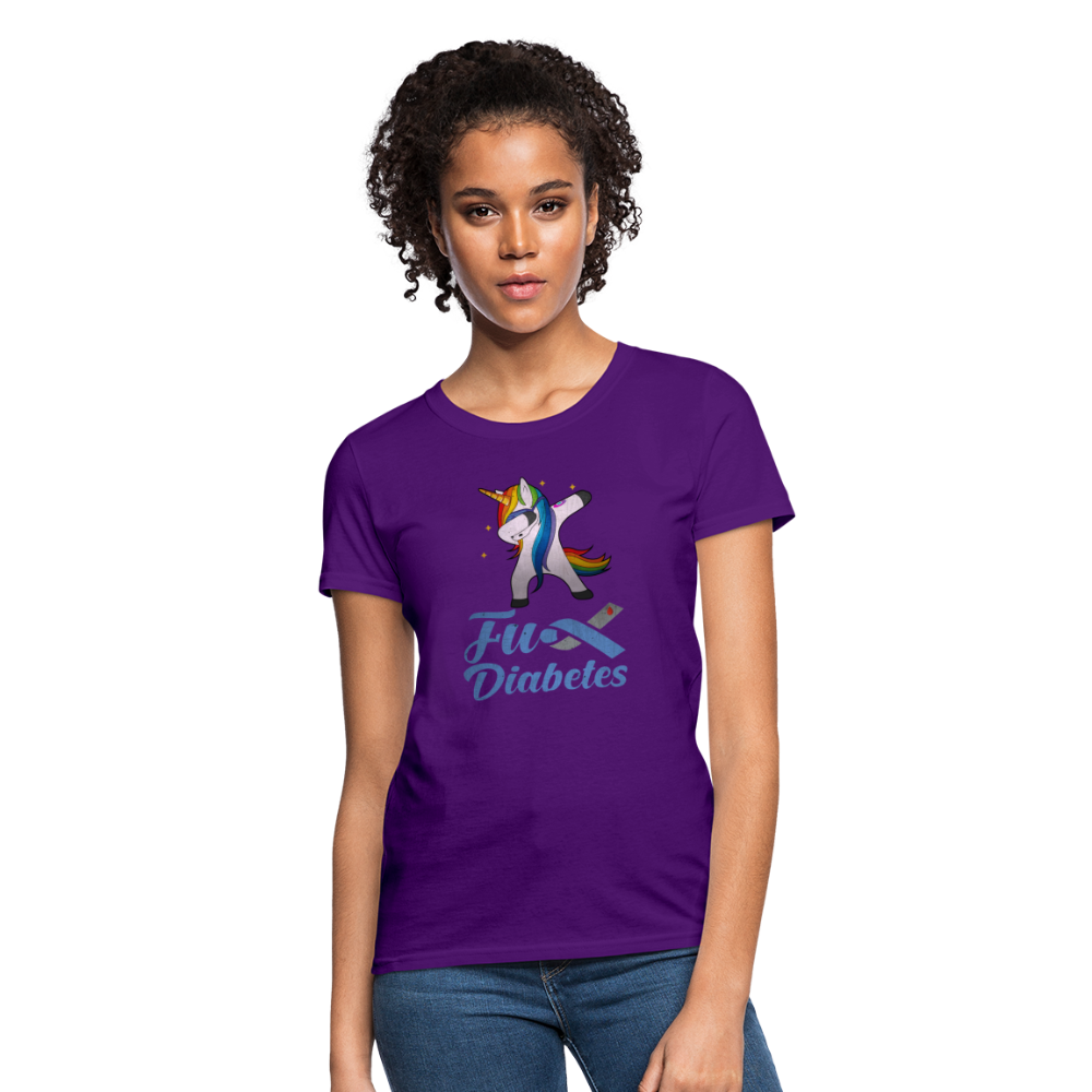 Ladies Fu** Diabetes Humor Premium Women's T-Shirt - purple