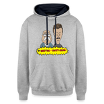 Beetus and Butthead "W. Brimley Mashup"  Premium Adult Hoodie - heather gray/navy