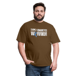 Type 1 Diabetes Warrior Blue Ribbon Pride T-Shirt - brown