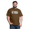 Type 1 Diabetes Warrior Blue Ribbon Pride T-Shirt - brown