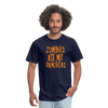 Zombies Ate My Pancreas Diabetic Humor Adult T-Shirt - navy