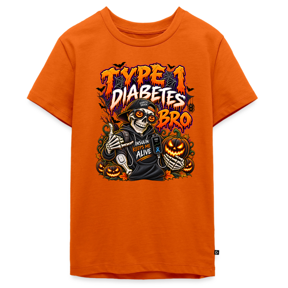 T1D BRO! Halloween Kids' & Youth Premium T-Shirt - orange 
