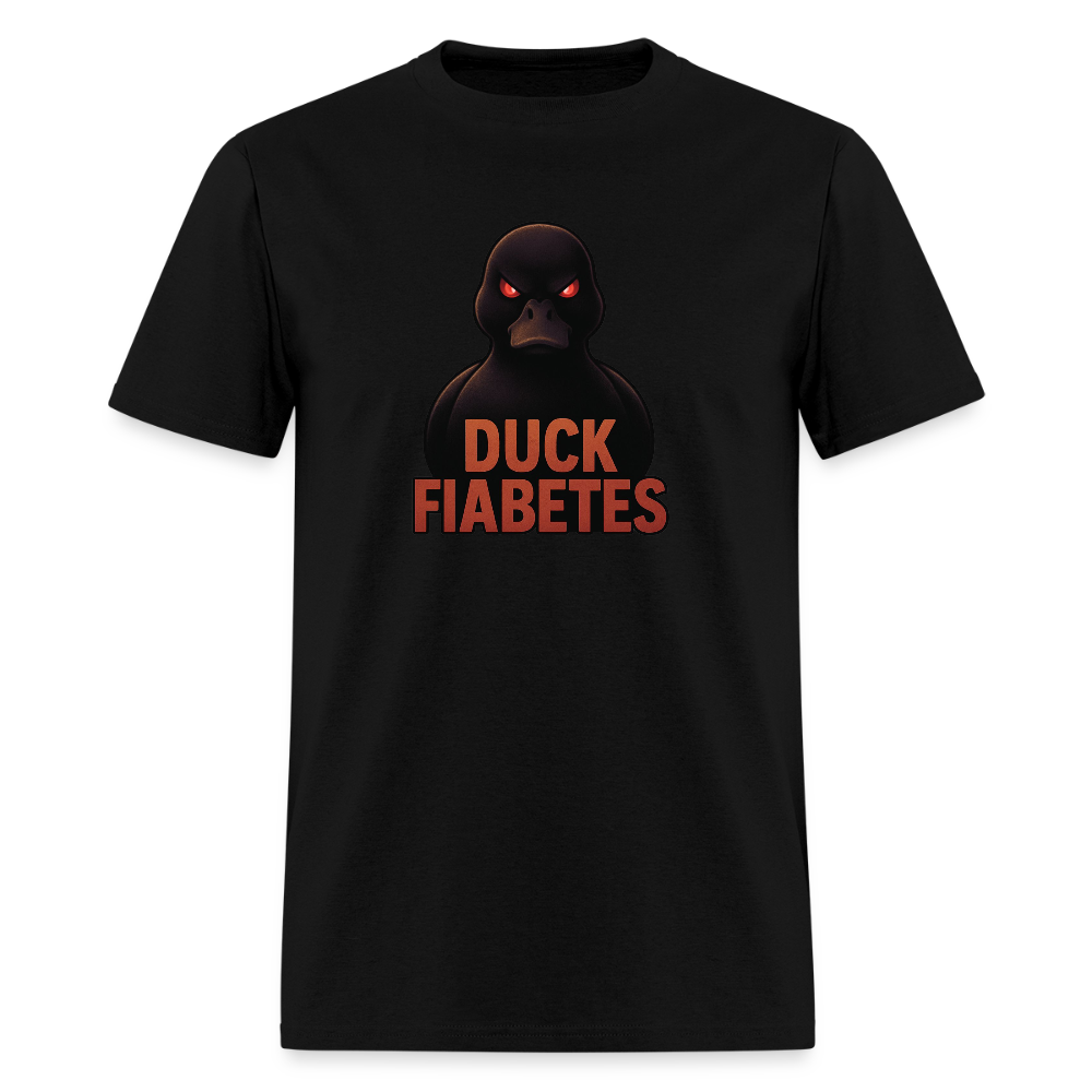Duck Diabetes Umisex Adult  T-Shirt - black