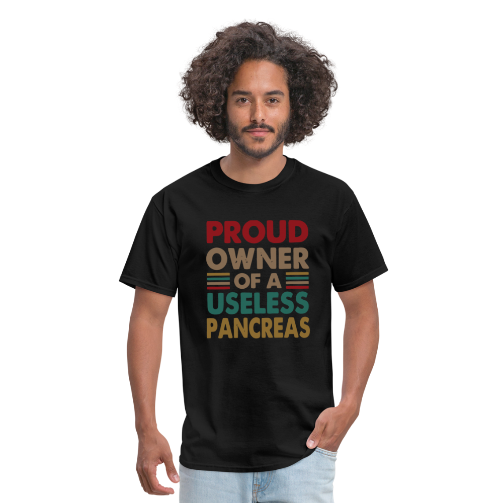 Proud Owner Of A Useless Pancreas Softstyle Unisex T-Shirt - black