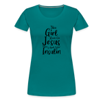 This Girl Runs On Jesus & Insulin Women’s Comfort T-Shirt - teal