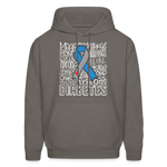 Diabetes Awareness Ribbon Unisex Softstyle Hoodie - asphalt gray