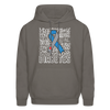 Diabetes Awareness Ribbon Unisex Softstyle Hoodie - asphalt gray