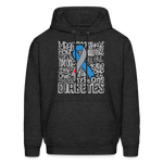 Diabetes Awareness Ribbon Unisex Softstyle Hoodie - charcoal grey