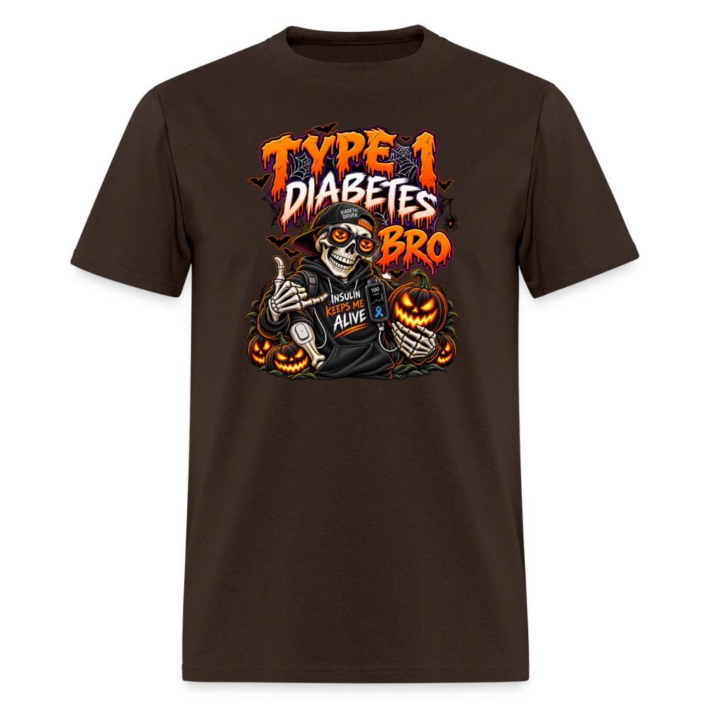 Type 1 Diabetes Bro Halloween Unisex Premium T-Shirt - brown