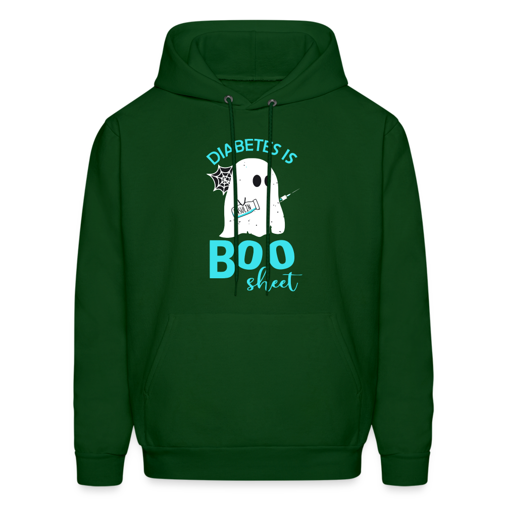 Diabetes Is Boo Sheet Humor Softstyle Unisex Hoodie - forest green