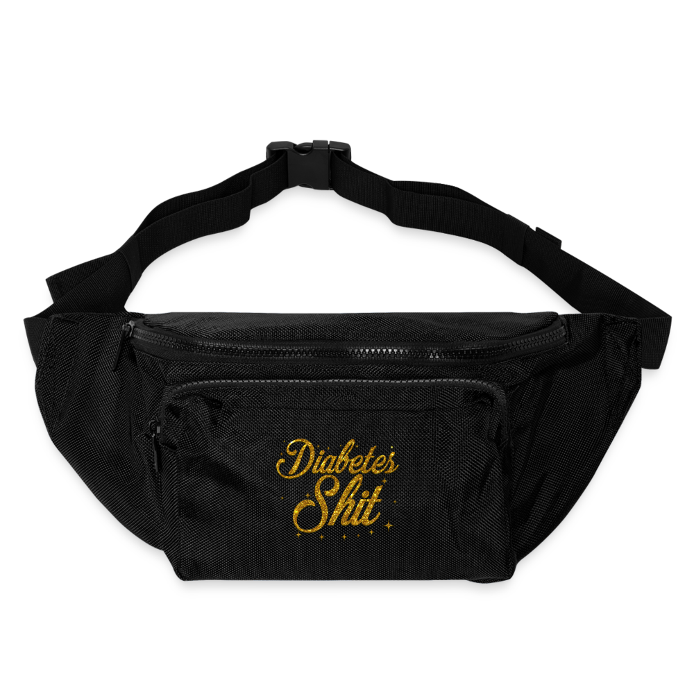 Diabetes Sh*t Cross Body Waist Pack Bag - black