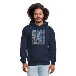 Diabetes Awareness Ribbon Unisex Softstyle Hoodie - navy