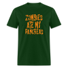 Zombies Ate My Pancreas Diabetic Humor Adult T-Shirt - forest green