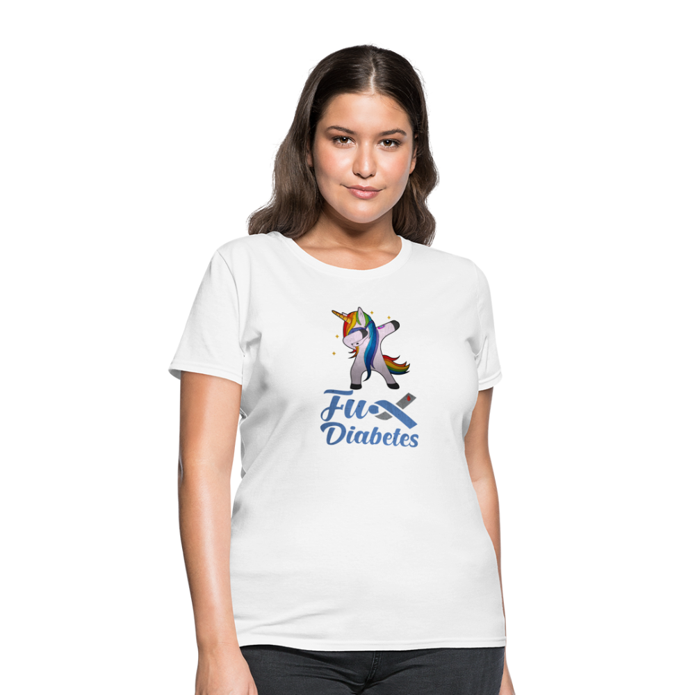 Ladies Fu** Diabetes Humor Premium Women's T-Shirt - white