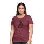 This Girl Runs On Jesus & Insulin Women’s Comfort T-Shirt - heather burgundy