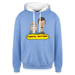 Beetus and Butthead "W. Brimley Mashup"  Premium Adult Hoodie - sky blue/white