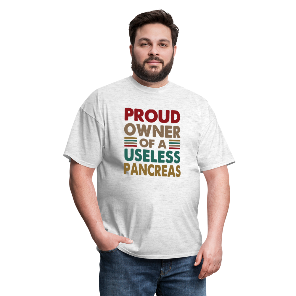 Proud Owner Of A Useless Pancreas Softstyle Unisex T-Shirt - light heather gray