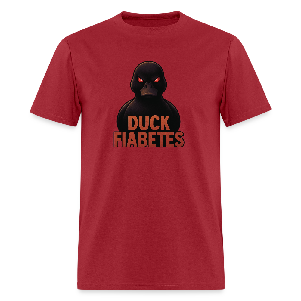 Duck Diabetes Umisex Adult  T-Shirt - dark red