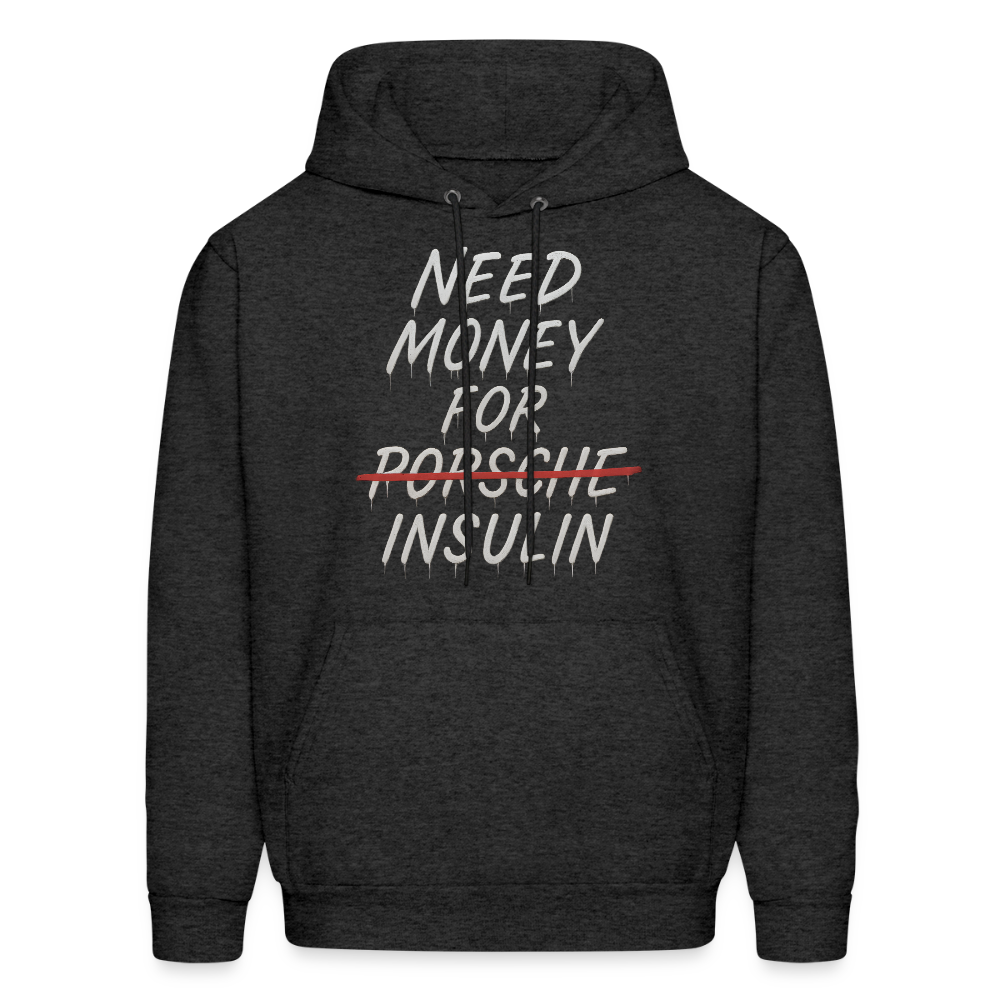 Need Money For Insulin Hoodie Parody Unisex Sweatshirt Hoody - charcoal grey