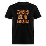 Zombies Ate My Pancreas Diabetic Humor Adult T-Shirt - black