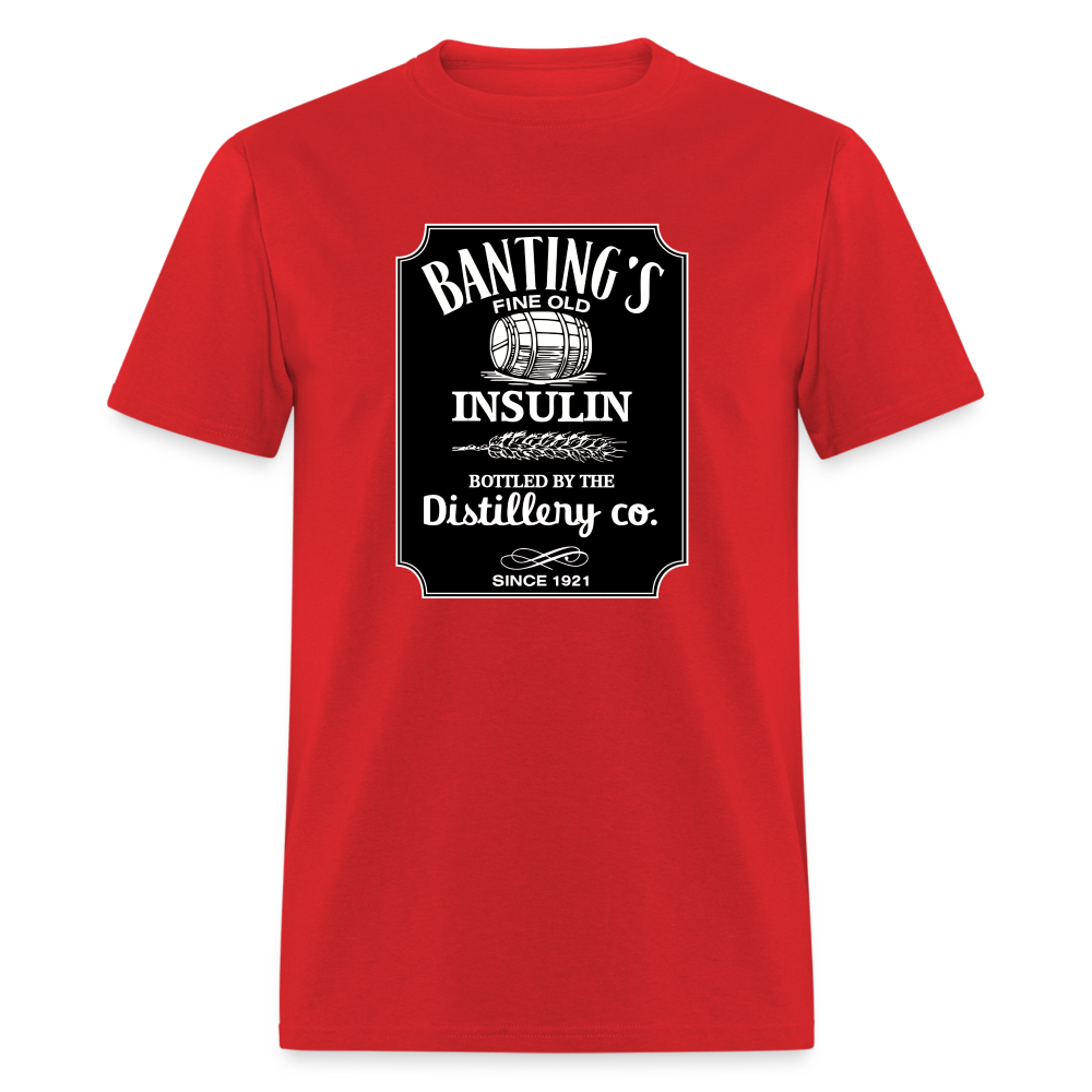 Banting's Distilled Insulin Since 1921 JD Parody Adult Unisex Classic T-Shirt - red
