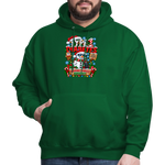 Type 1 Diabetes Ugly Christmas Men's Hoodie - forest green