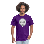 UH-OH! Dexcom Lows Alert Humor Adult Unisex T-Shirt - purple