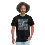 Diabetes Awareness Ribbon Word Art Artwork Unisex Softyle T-Shirt - black