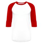 Worlds Okayest Diabetic Humor Premium Softstyle Unisex Raglan Baseball T-Shirt - white/red