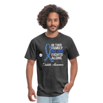 Family No One Fights Alone Diabetes Awareness Adult Unisex T-Shirt - heather black