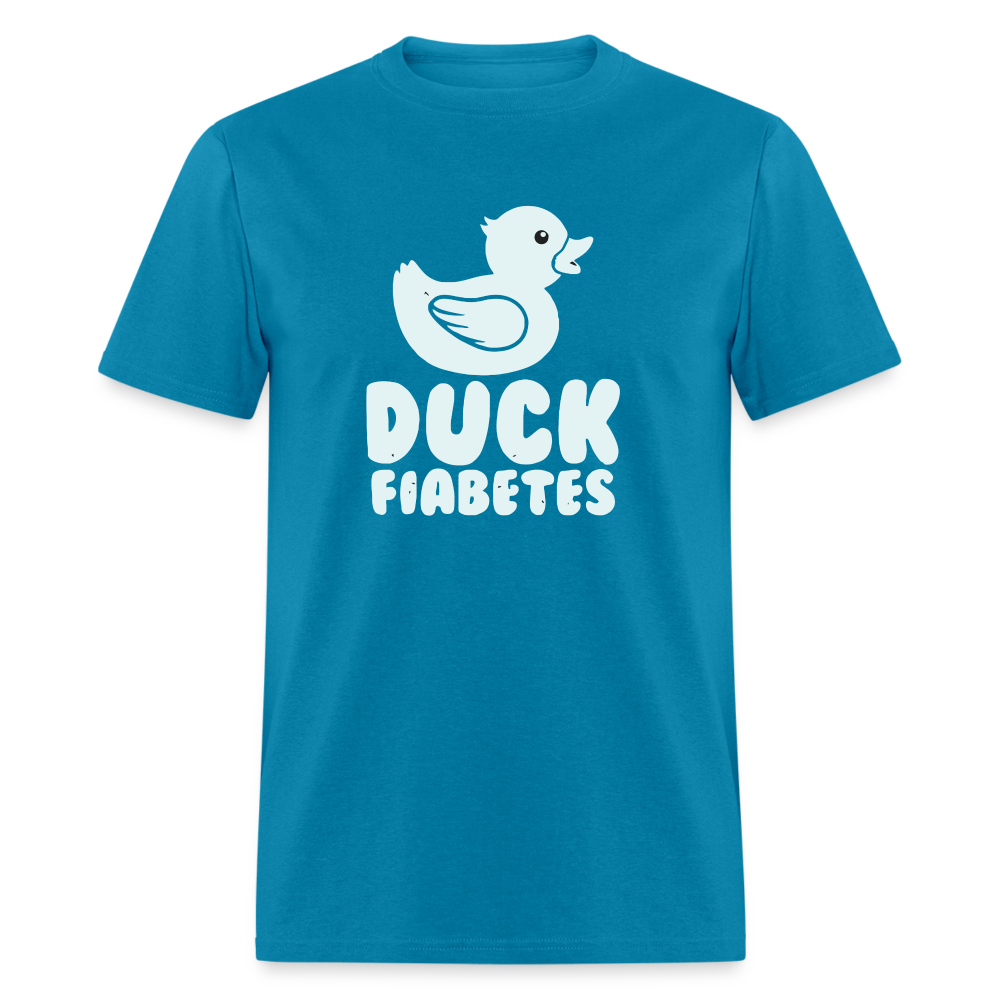 Duck Fiabetes Funny Diabetic Humor Unisex Softyle T-Shirt - turquoise