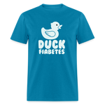 Duck Fiabetes Funny Diabetic Humor Unisex Softyle T-Shirt - turquoise