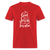 This Girl Runs On Jesus And Insulin Diabetes Awareness Unisex Classic T-Shirt - red